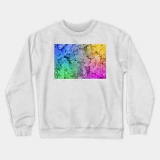 Frozen vibrant color oak leaves background Crewneck Sweatshirt